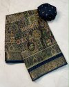 Tew Pure Marsh Mellow Silk Printed Saree